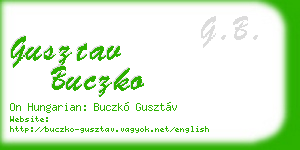 gusztav buczko business card